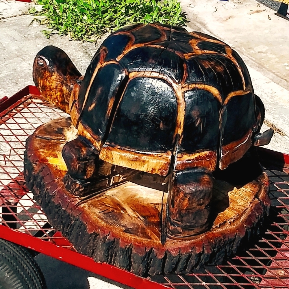 Hand carved Turtle gopher turtle